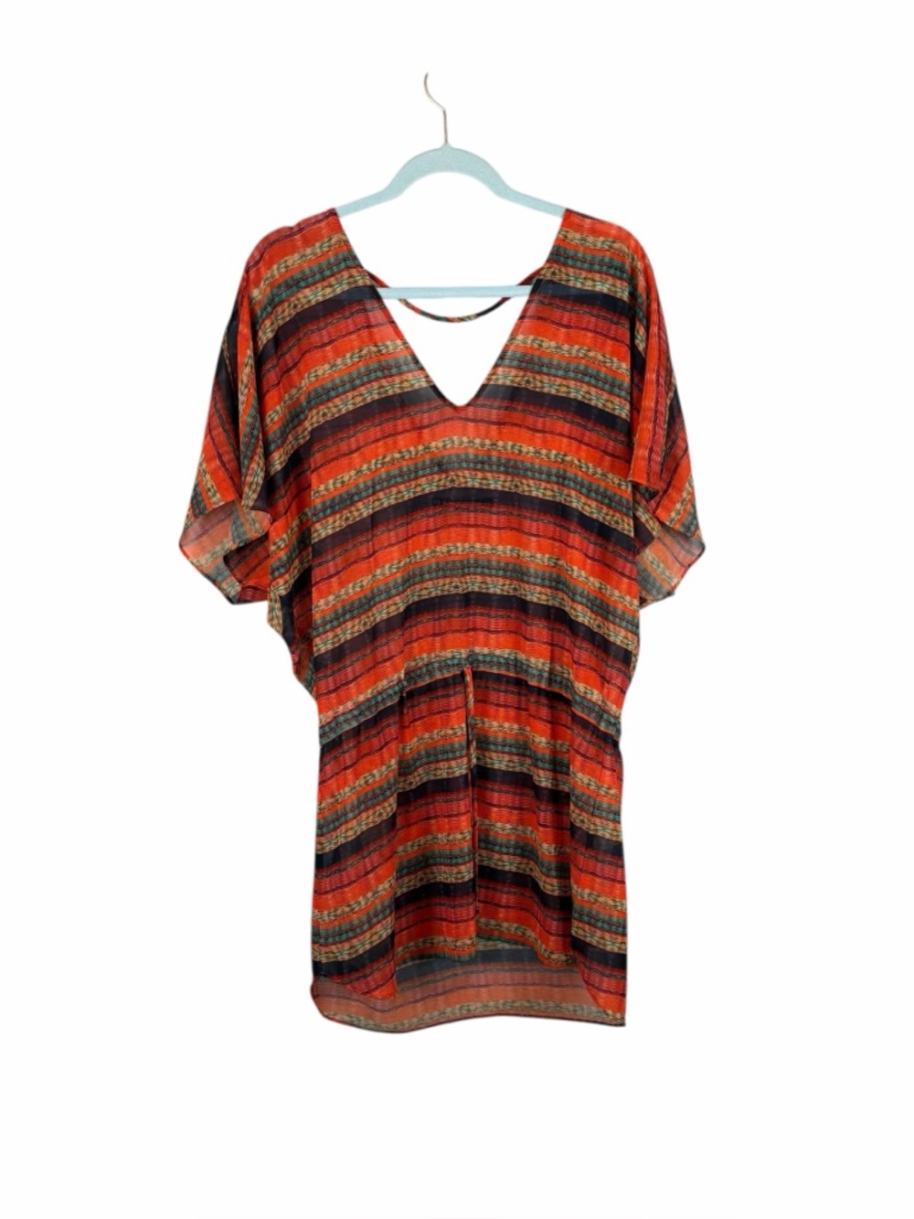 ViX Paula Hermanny Sheer Striped Cover Up Tunic Size S